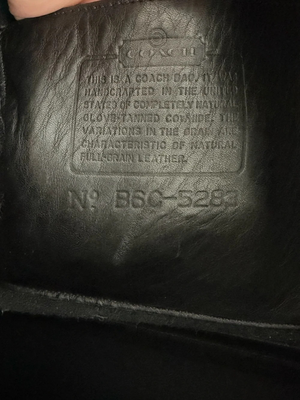 Vintage Coach Harrison Black Leather Briefcase with Top Handle
